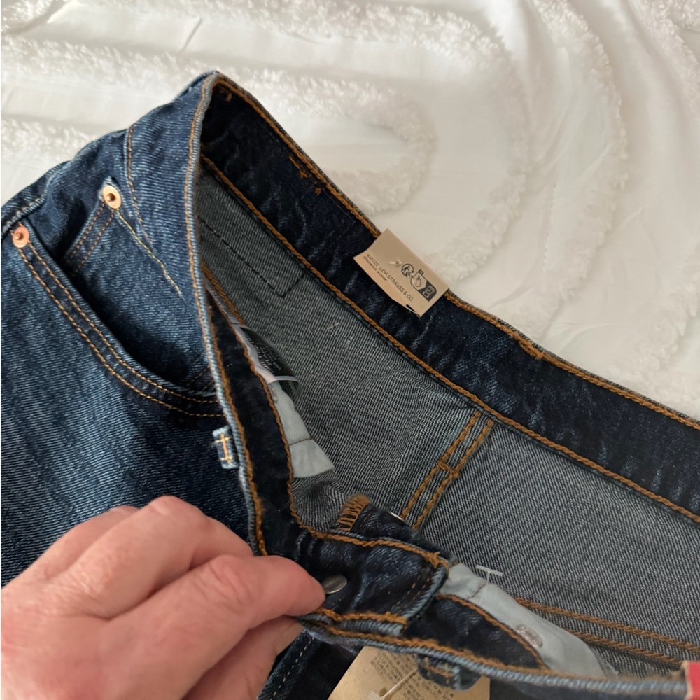 Levi's Women's 501 Dark Indigo Jean Shorts - Picture 3 of 9